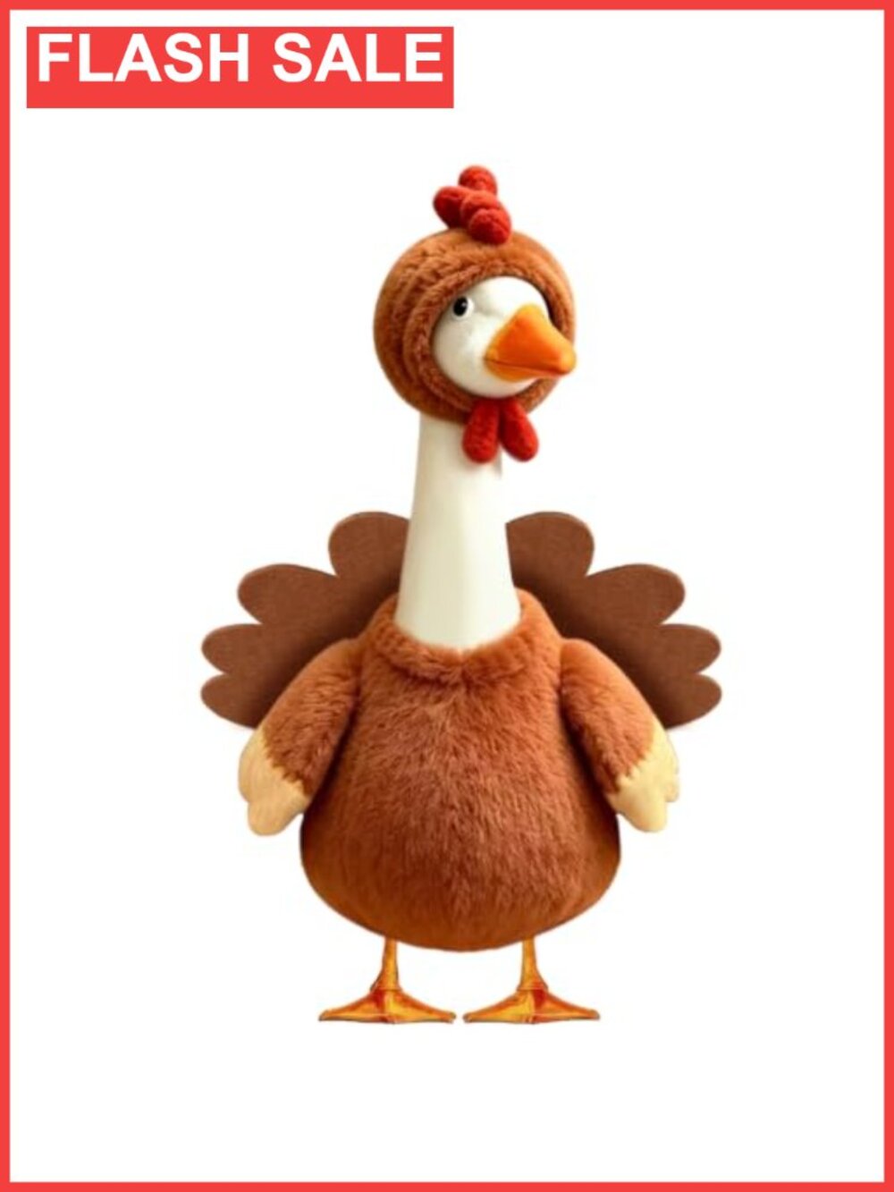 Thanksgiving Porch Goose Outfit Turkey Velvet Felt 23 Inch Outdoor Decor